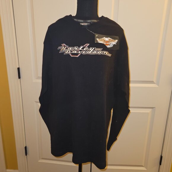 Men's Harley-Davidson Black Pull-Over Shirt - Picture 1 of 3